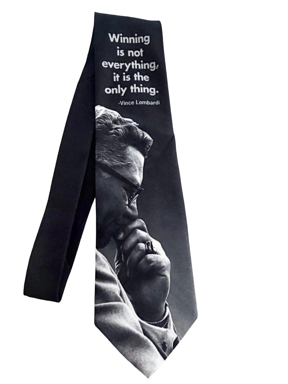 Vintage Vince Lombardi Necktie Winning Quote Football Coach Made USA